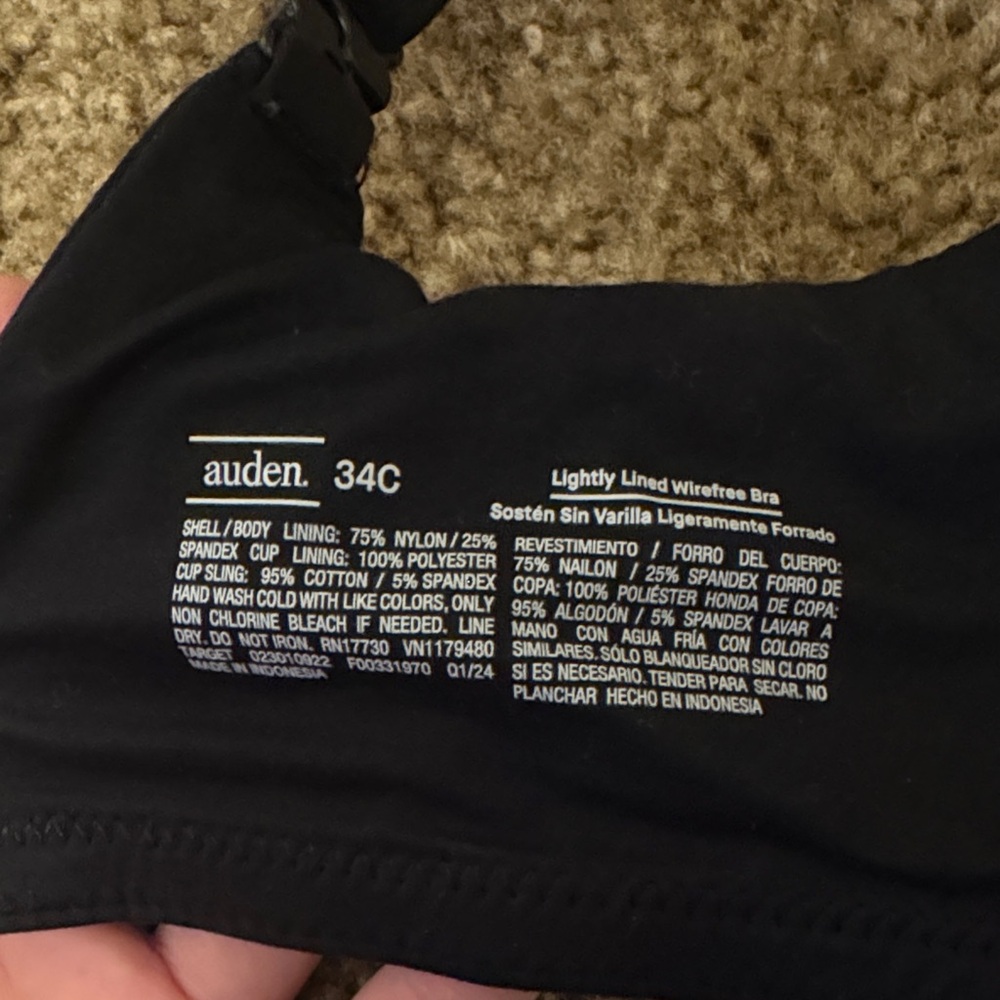 NWOT- Auden Black Women's Nursing Bra - Picture 2 of 6